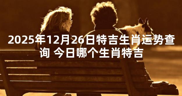 2025年12月26日特吉生肖运势查询 今日哪个生肖特吉